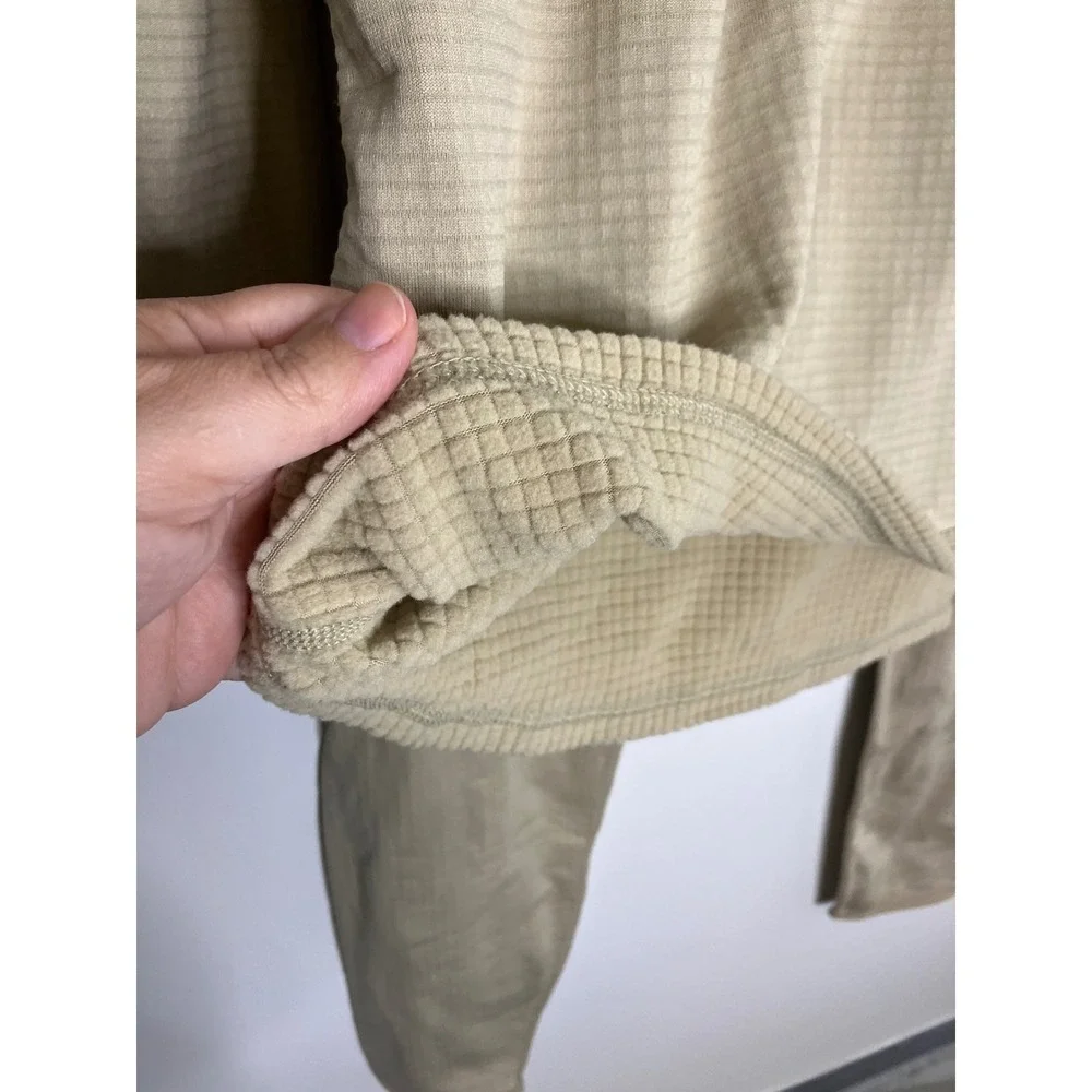 Peckham Military Base Layer Set Mens Large Tan Excellent Gen III Mid Weight Grid